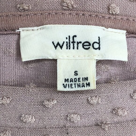 Aritzia Wilfred Blush Pink Anvers Jacquard Knit Open Back Short Sleeve T-Shirt S - Picture 4 of 15